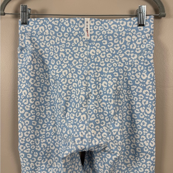 Adam Selman Sport Blue Leopard Print Shorts French cut high rise size medium - Picture 14 of 14